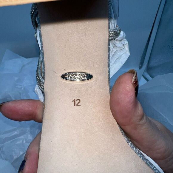 Badgley Mischka Collection Rebekah Block Heel Sandal in Silver - Picture 8 of 15